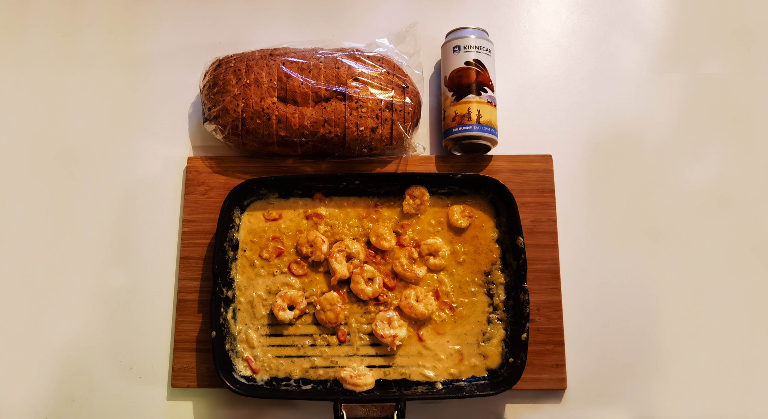 featured image of prawns and beer