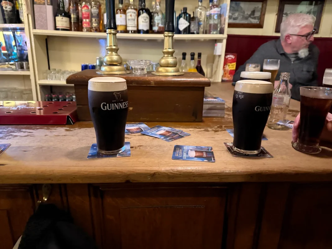 guinness in an old school irish pub
